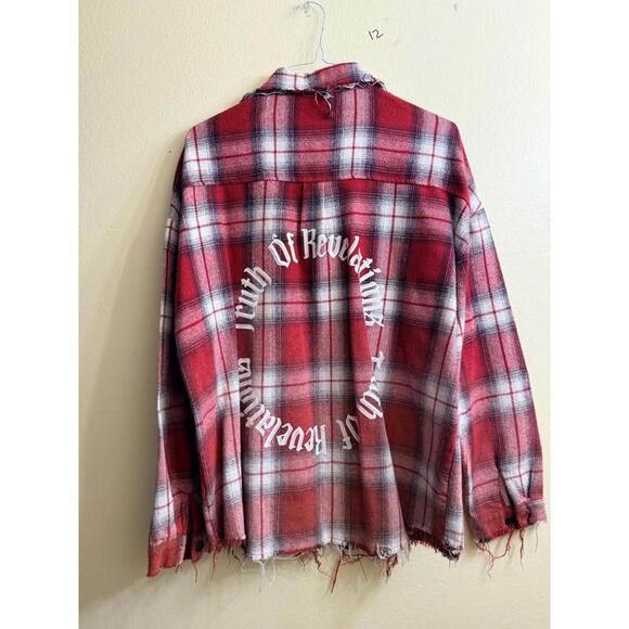 Truth Of Revelations Red Plaid Flannel Shirt XL - Picture 4 of 5